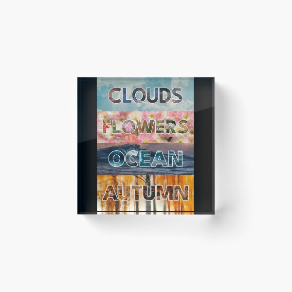 Item preview, Clouds Flowers Ocean Autumn – Nature Word Art designed and sold by NeededTees.