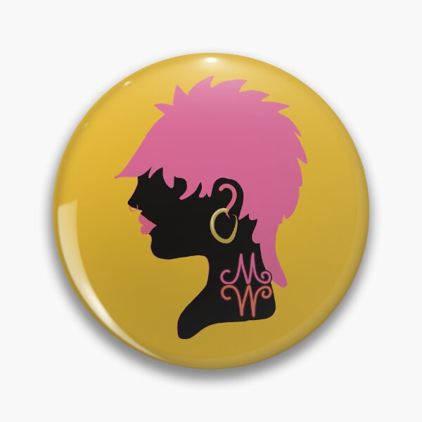 Item preview, Pink Punk Mullet Mohawk Shag Hairstyle Girl Silhouette designed and sold by Karin Taylor.