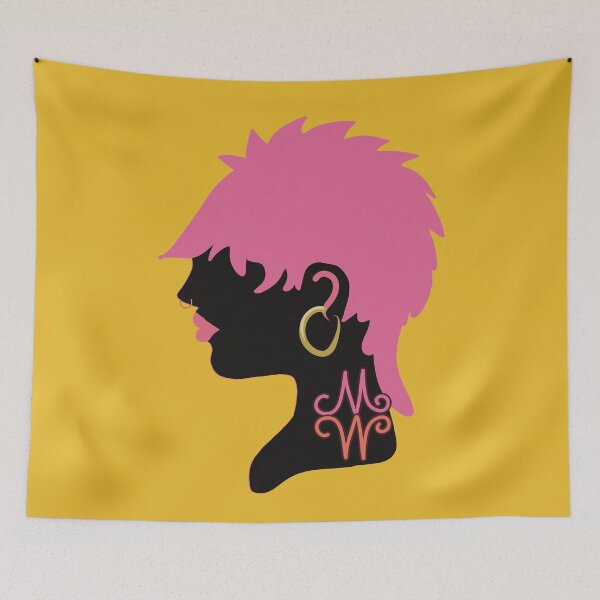 Item preview, Pink Punk Mullet Mohawk Shag Hairstyle Girl Silhouette designed and sold by Karin Taylor.