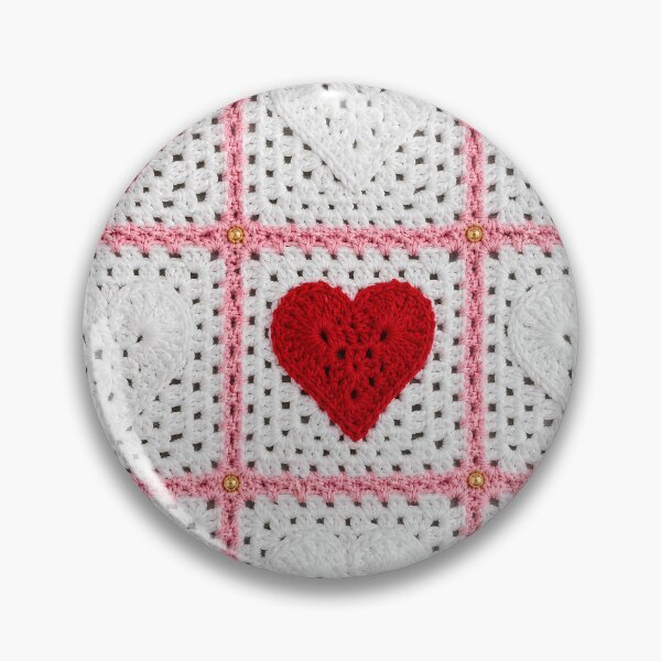 Item preview, Red Heart Crochet Cotton Pink White Valentine designed and sold by LuisWorks.
