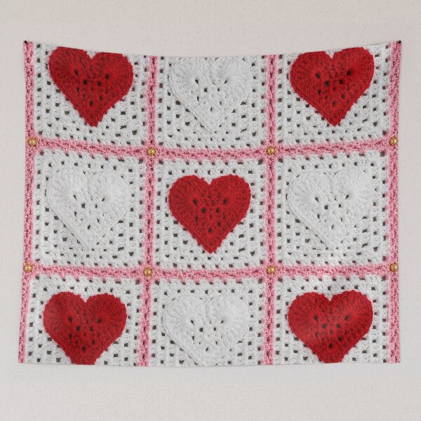 Item preview, Red Heart Crochet Cotton Pink White Valentine designed and sold by LuisWorks.