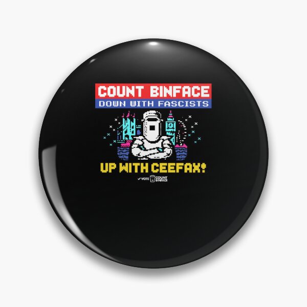 Item preview, Binface Down With Fascists Up With Ceefax Funny Political Parody designed and sold by DarylPope.