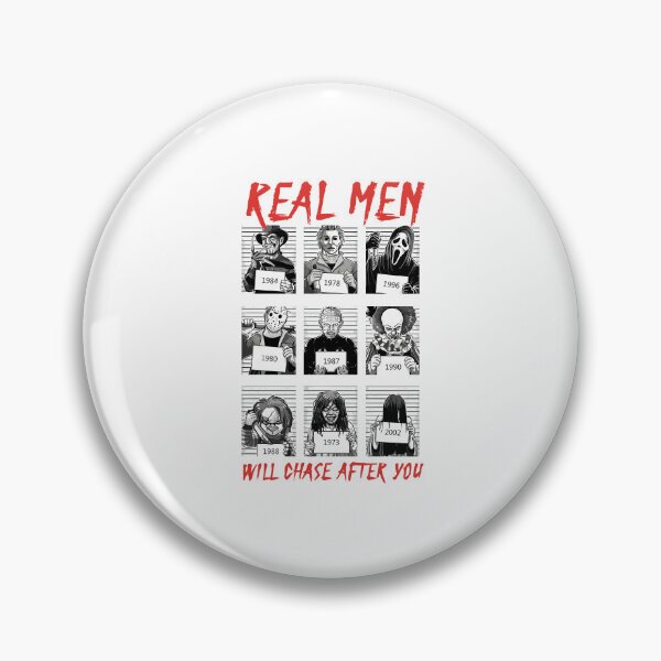 Item preview, Real Men Will Chase After You Horror Villains Vintage Halloween Design designed and sold by DarylPope.