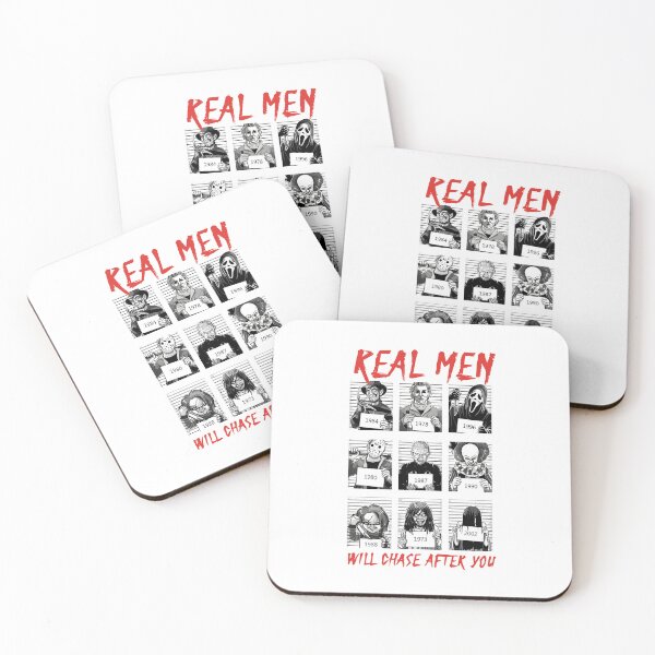 Item preview, Real Men Will Chase After You Horror Villains Vintage Halloween Design designed and sold by DarylPope.