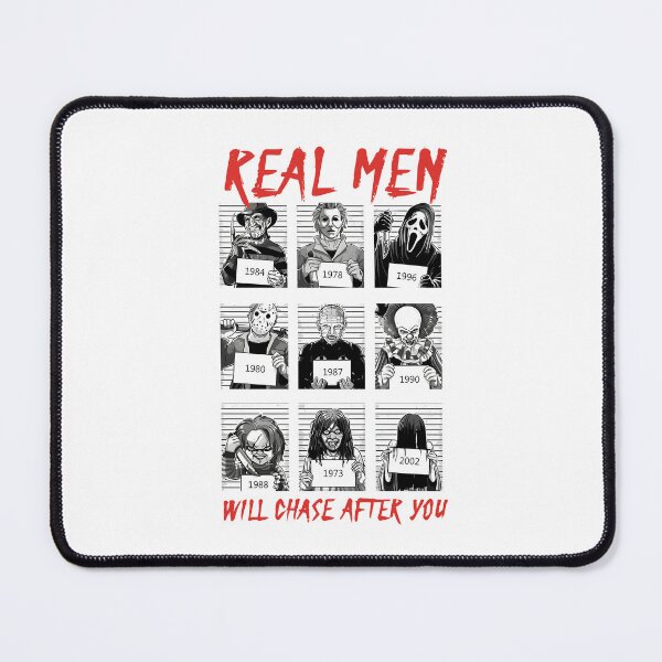 Item preview, Real Men Will Chase After You Horror Villains Vintage Halloween Design designed and sold by DarylPope.