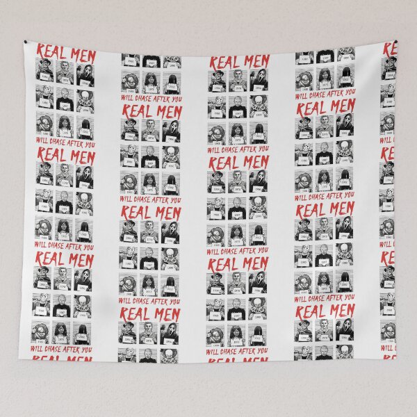 Item preview, Real Men Will Chase After You Horror Villains Vintage Halloween Design designed and sold by DarylPope.