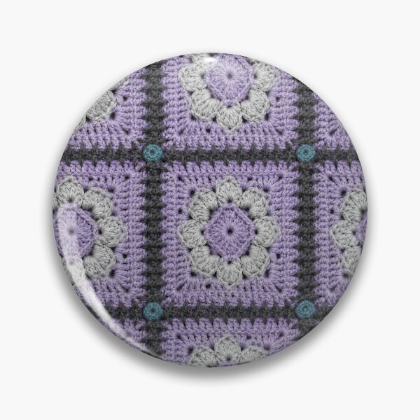 Item preview, Lavender Diamond Crochet Square Charcoal Gray Modern designed and sold by LuisWorks.