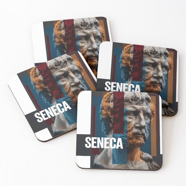 Item preview, Seneca Stoic Philosopher Poster - Abstract Portrait Philosophy Art designed and sold by OzzFrequency.