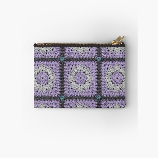 Item preview, Lavender Diamond Crochet Square Charcoal Gray Modern designed and sold by LuisWorks.