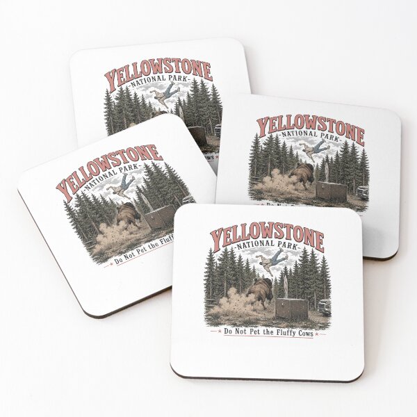 Item preview, Yellowstone National Park Do Not Pet The Fluffy Cows Funny Bison designed and sold by DarylPope.