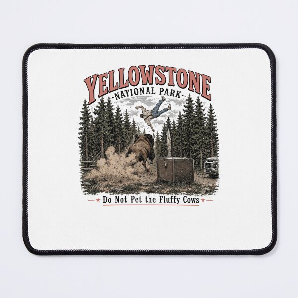 Item preview, Yellowstone National Park Do Not Pet The Fluffy Cows Funny Bison designed and sold by DarylPope.