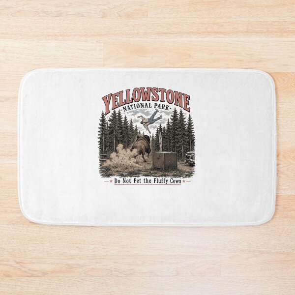 Item preview, Yellowstone National Park Do Not Pet The Fluffy Cows Funny Bison designed and sold by DarylPope.