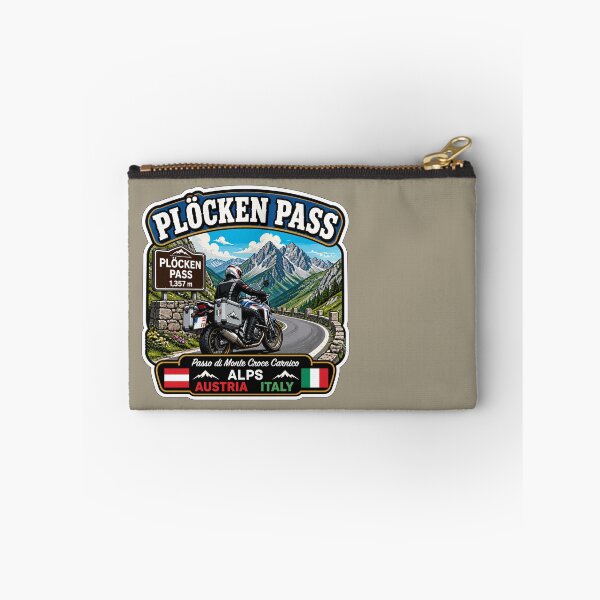 Item preview, Plöcken Pass, Passo di Monte Croce Carnico Austria - Italy Motorcycle Sticker TShirt 01 designed and sold by OuterShellUK.