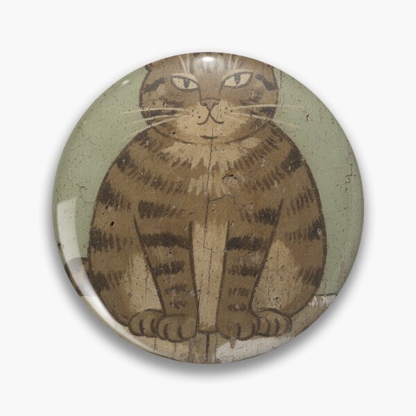 Item preview, Tabby Cat Refusing to Move Off Your Book Folk Art designed and sold by PictorialWhimsy.