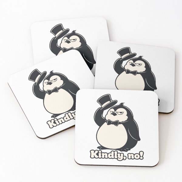 Item preview, Kindly No Meme — Funny Chubby Penguin in Top Hat — Sarcastic Coworker designed and sold by MalisoStickers.