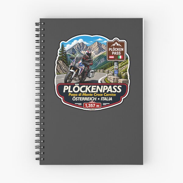 Item preview, Plöcken Pass, Passo di Monte Croce Carnico Austria - Italy Motorcycle Sticker TShirt 02 designed and sold by OuterShellUK.