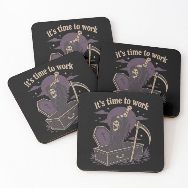 Item preview, t's Time to Work Grim Reaper Funny Work Humor designed and sold by Leeded.