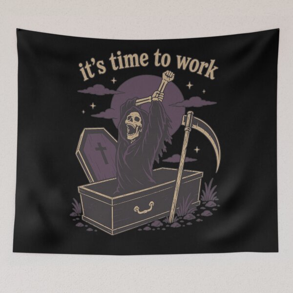 Item preview, t's Time to Work Grim Reaper Funny Work Humor designed and sold by Leeded.