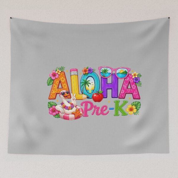 Item preview, Aloha Pre-K Tropical Floral Beach Silly Goose Back to School designed and sold by mjohnson9.