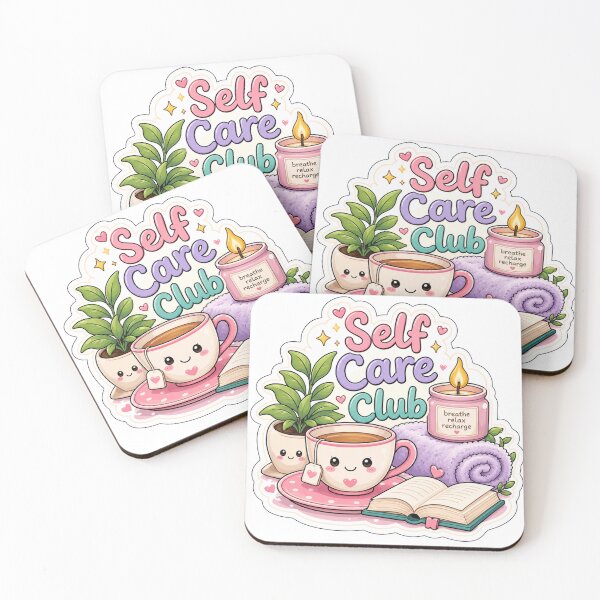 Item preview, Self Care Club Kawaii Sticker designed and sold by PriyankaSonara.