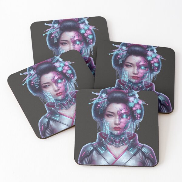 Item preview, Title: Cyberpunk Neon Sakura Geisha – Digital Future designed and sold by Neo Tokio.