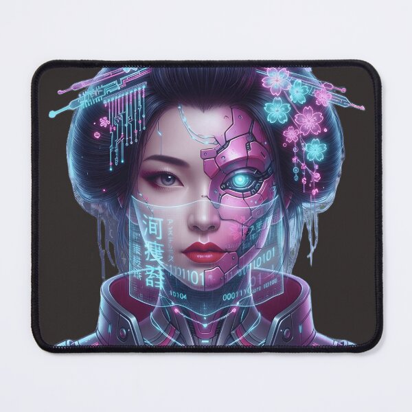 Item preview, Title: Cyberpunk Neon Sakura Geisha – Digital Future designed and sold by Neo Tokio.