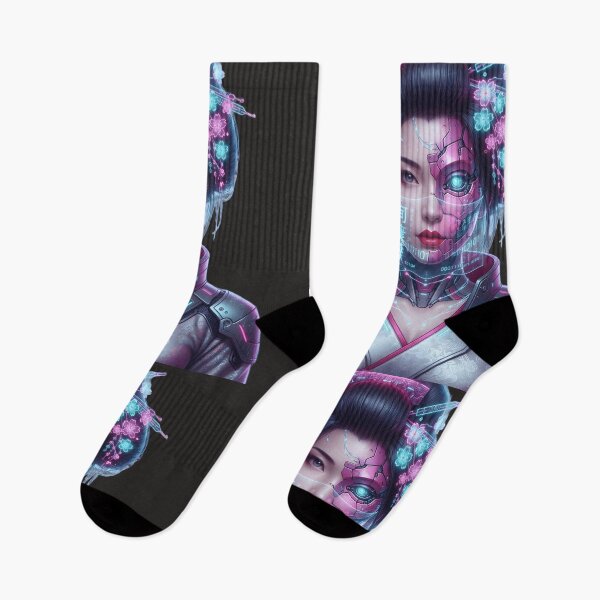 Item preview, Title: Cyberpunk Neon Sakura Geisha – Digital Future designed and sold by Neo Tokio.