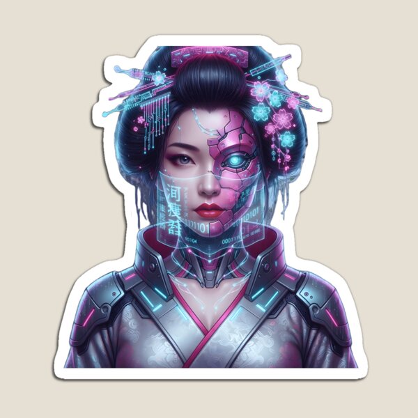Item preview, Title: Cyberpunk Neon Sakura Geisha – Digital Future designed and sold by Neo Tokio.