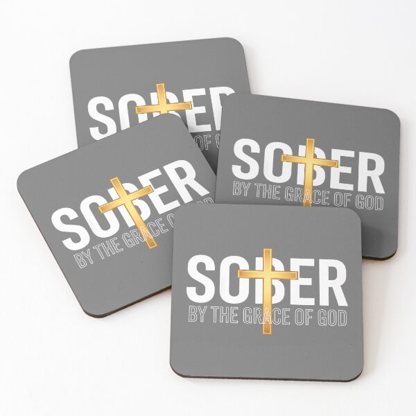 Item preview, Christian Sober By The Grace of God - Recovery Sobriety Coss designed and sold by KristineLi.