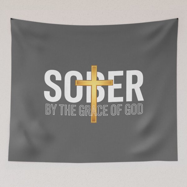 Item preview, Christian Sober By The Grace of God - Recovery Sobriety Coss designed and sold by KristineLi.