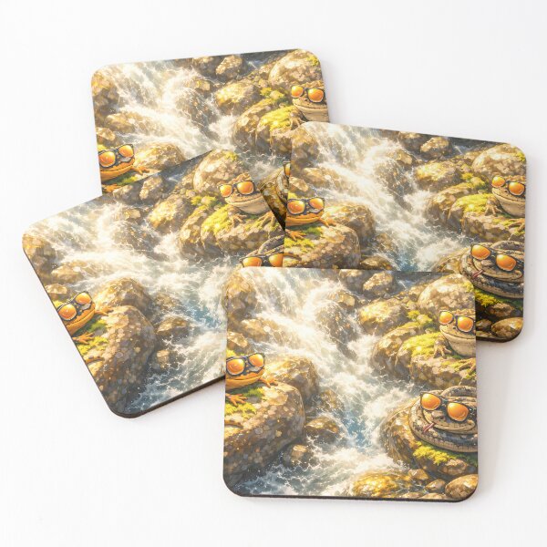 Item preview, Cool Animals Chilling by the Mountain Stream designed and sold by M-Y-A-R-T-.