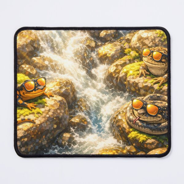 Item preview, Cool Animals Chilling by the Mountain Stream designed and sold by M-Y-A-R-T-.