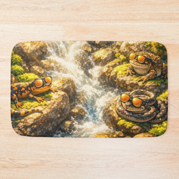Item preview, Cool Animals Chilling by the Mountain Stream designed and sold by M-Y-A-R-T-.