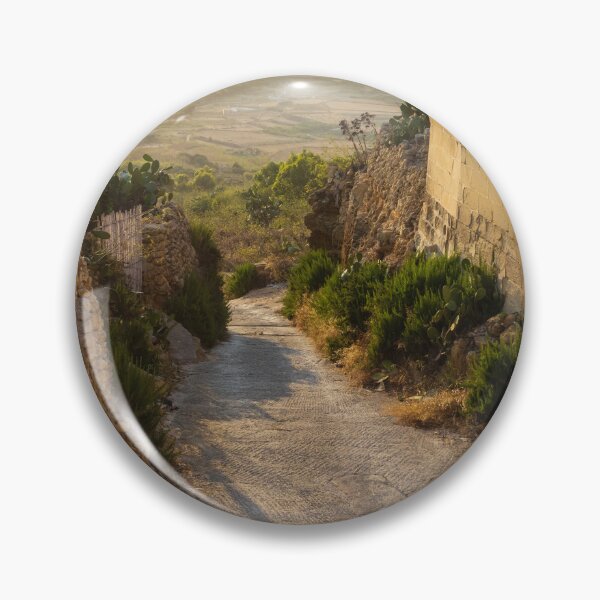 Item preview,  Sunlit Stone Path Through Rural Mediterranean Village Between Dry Stone Walls Overlooking Coast designed and sold by Nmallia.