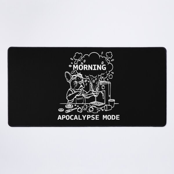 Item preview, Morning Apocalypse Mode Funny French Bulldog Coffee designed and sold by The Bold Line Studio.