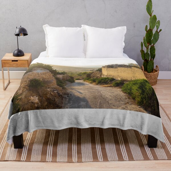 Item preview,  Sunlit Stone Path Through Rural Mediterranean Village Between Dry Stone Walls Overlooking Coast designed and sold by Nmallia.