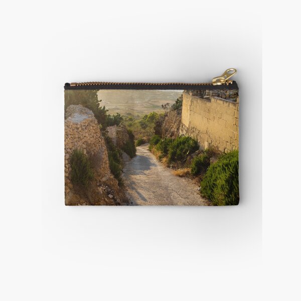 Item preview,  Sunlit Stone Path Through Rural Mediterranean Village Between Dry Stone Walls Overlooking Coast designed and sold by Nmallia.