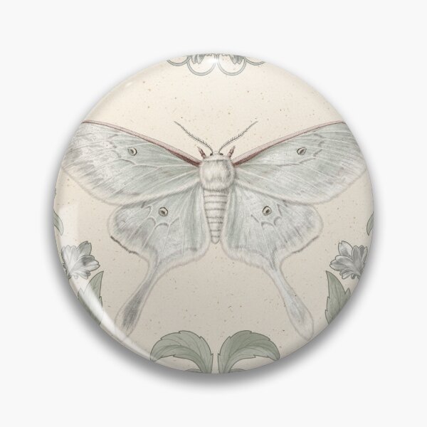 Item preview, Art Nouveau Luna Moth in Silver designed and sold by PictorialWhimsy.