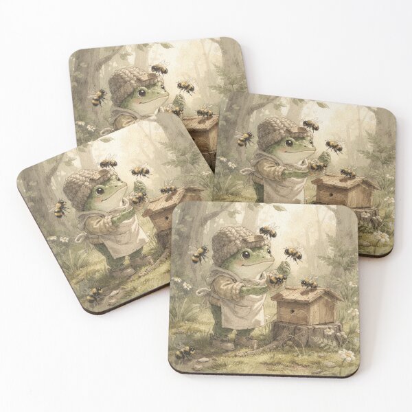 Item preview, Frog Beekeeper and the Bumblebees designed and sold by PictorialWhimsy.