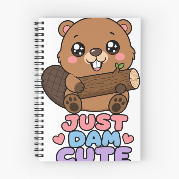 Item preview, Just Dam Cute Sweet Kawaii Beaver with Tree Trunk designed and sold by BoosterShop.