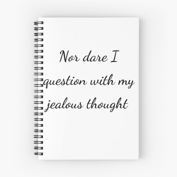 Item preview, “Nor dare I question with my jealous thought” - handwriting black designed and sold by ariksworld.