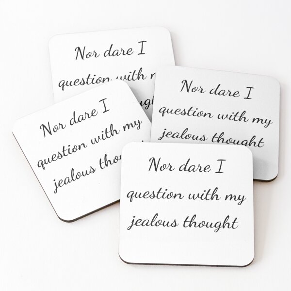 Item preview, “Nor dare I question with my jealous thought” - handwriting black designed and sold by ariksworld.
