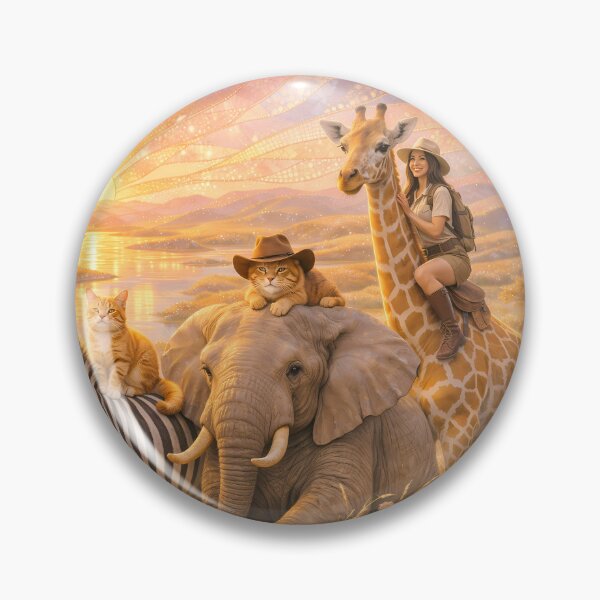 Item preview, African Savannah Sunset Adventure with Cats designed and sold by M-Y-A-R-T-.