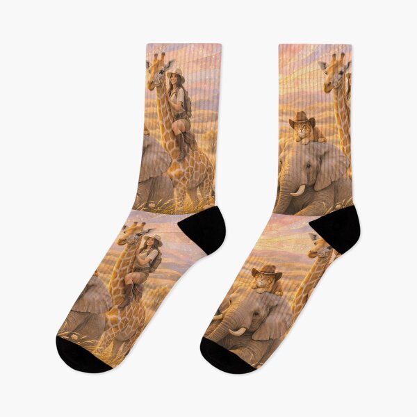 Item preview, African Savannah Sunset Adventure with Cats designed and sold by M-Y-A-R-T-.