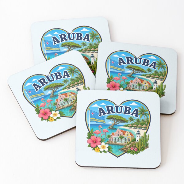 Item preview, Aruba Heart Shape Design designed and sold by Myra365Art.