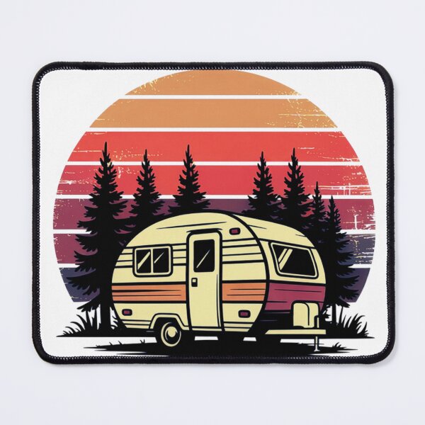 Item preview, Retro Camper Sunset Vintage Camping Trailer Illustration designed and sold by GabeMountainArt.