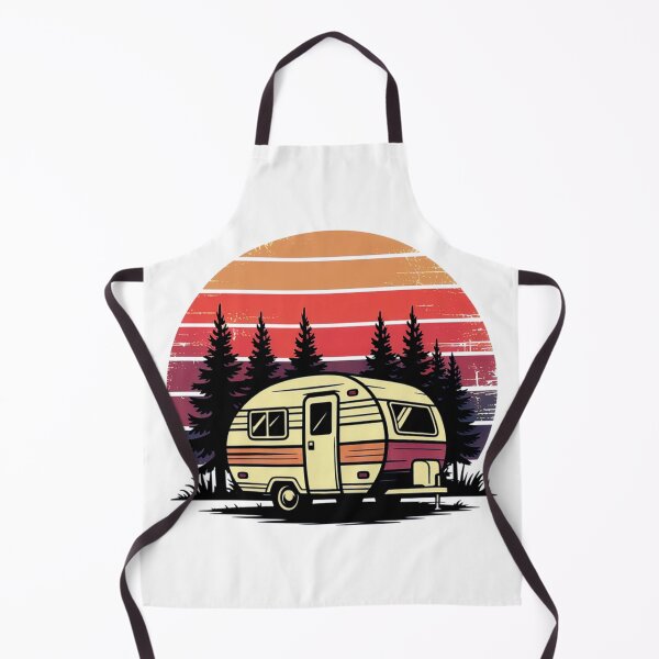 Item preview, Retro Camper Sunset Vintage Camping Trailer Illustration designed and sold by GabeMountainArt.