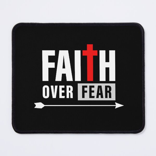 Item preview, Faith over fear, christian t-shirt design. Cross in the inscription faith, symbol of Christ taking away fear - creative concept for youth clothing designed and sold by Koltukovs.