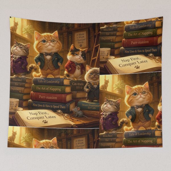 Item preview, Scholarly Cats Library Adventure designed and sold by Harrietcozz.