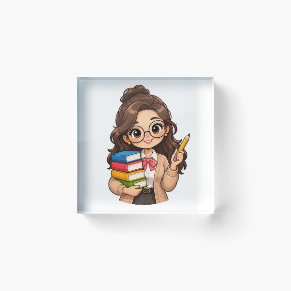 Item preview, Cute Female Teacher | Kawaii Teacher Gift for School designed and sold by Pixanova.